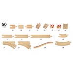 Train - Wooden Track 50 Piece Track Pack - Brio Wooden Railway 33772